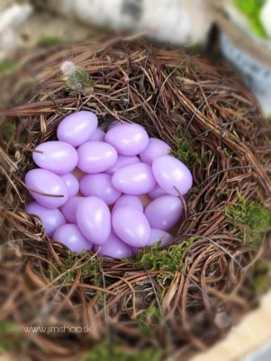 Veľkonočné plastové vajíčka 3 cm, 24 ks Fialové