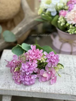 Mini kytička s doplnkom, 30 cm, ružovo-fialová