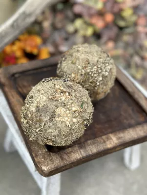 Guľa kôra s hnedým machom 9 cm, cena za 1 ks 