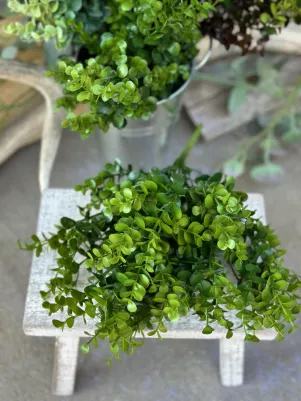 Eukalyptus mini lístky  Kytička 34 cm, 7x stonka, plast, zelený 