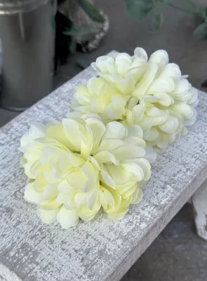 Chryzantéma, balenie 24 ks, 8 cm, textilná, Ivory 
