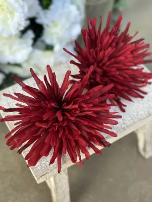 Chryzantéma, balenie 12 ks, 13 cm, textilná, Červená 