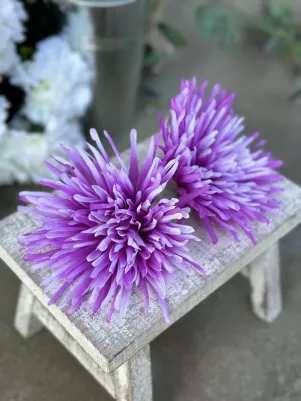 Chryzantéma, balenie 12 ks, 13 cm, textilná, Fialová 