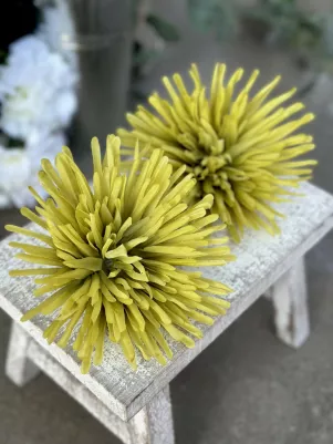 Chryzantéma, balenie 12 ks, 13 cm, textilná, Zelená