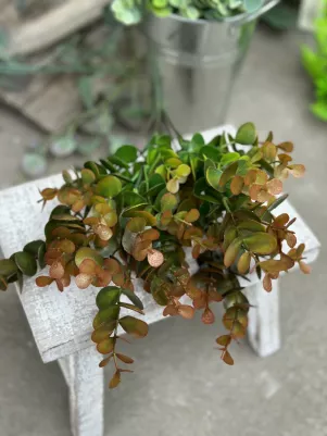 Kytička eukalyptus, 34 cm, plast, zeleno hnedá 