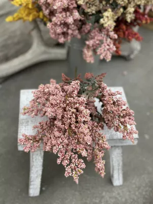 Vres hustý (polystyrén) 32 cm, ružový 
