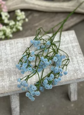 Gypsomilka konár 60 cm (z toho kvet 20 cm), (kvet guma, stonka plast) modrá 