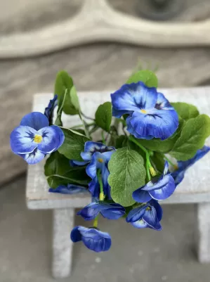 Kytička sirôtka TOP kvalita, modrá, textilná, 30 cm, 5x stonka, 10x kvet