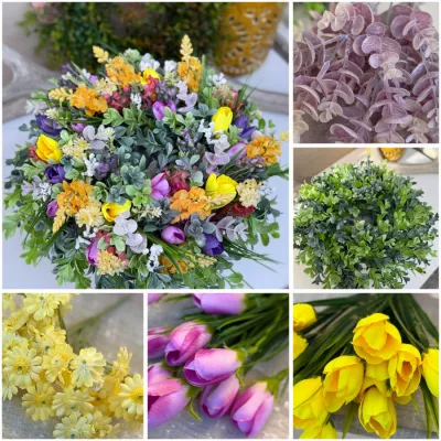 BOX ‼️💐 materiál na výrobu bohato zdobeného venca, hotový veniec má cca 35cm, krokus